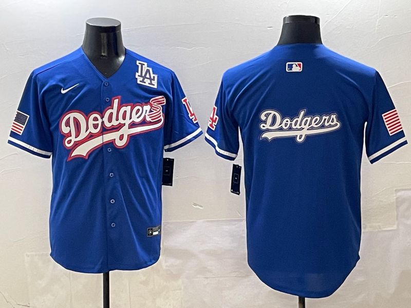 Men Los Angeles Dodgers Blank Blue Second generation Joint Name Nike 2025 MLB Jersey style 20
